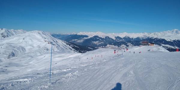 La piste "La Vanoise" aux 3 Vallées, France :