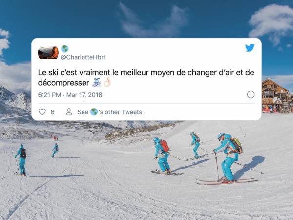 Les meilleurs tweets sur les vacances au ski