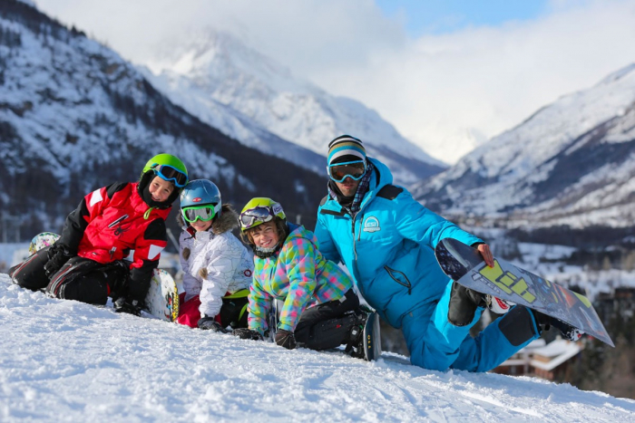 Cours collectif snowboard Serre Chevalier 1400 - Villeneuve