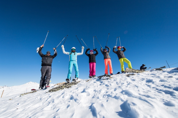 Cours collectif adulte ski alpin Les Carroz - Grand Massif