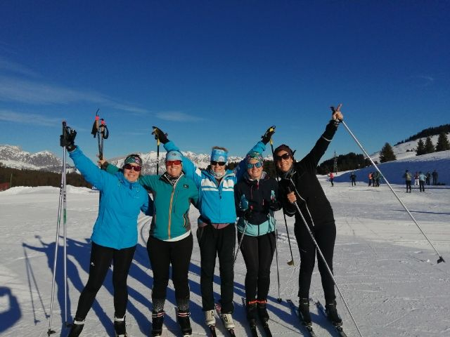 Cours collectif adulte ski nordique Les Arcs