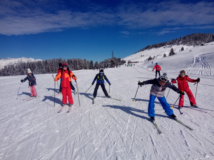 Cours collectif enfant ski nordique Les Rousses