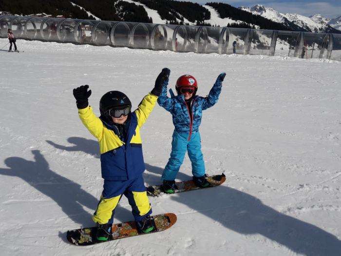 Initiation baby snowboard Les 2 Alpes