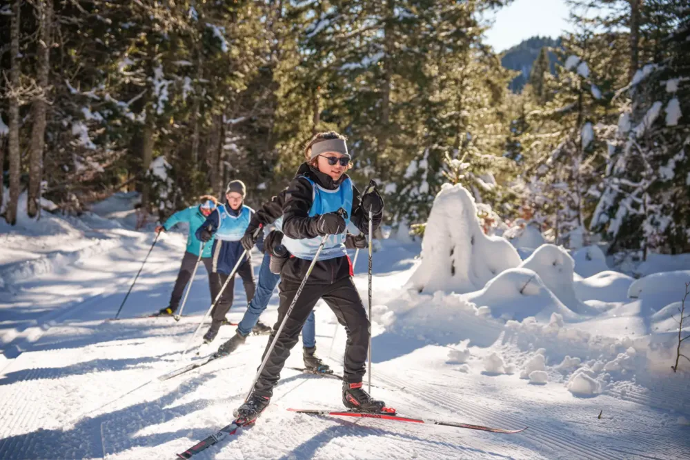 Cours collectif de ski nordique