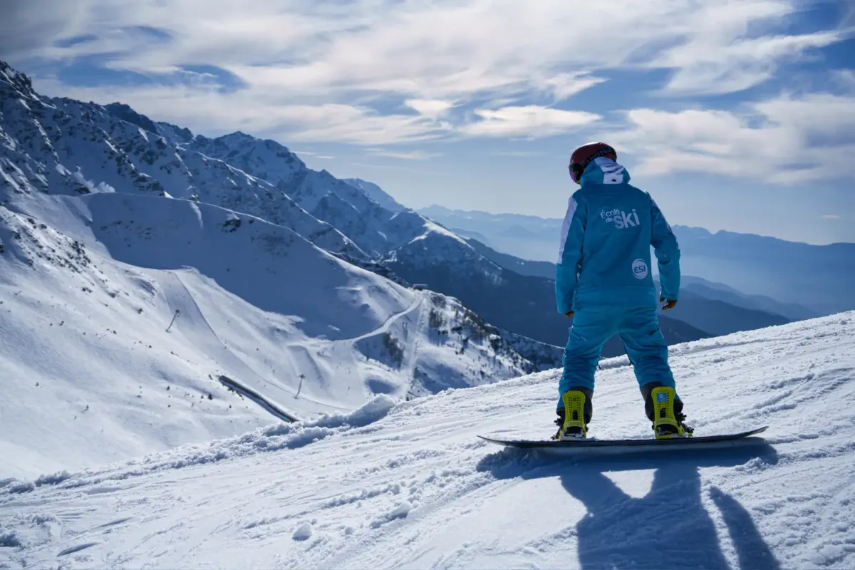 Cours collectif de snowboard